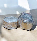 Sigaram Copper Hexagone Meena Sindoor Kum Kum Dabbi For Home Pooja Decore K4615