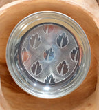 Sigaram German Silver 5 Inch Florel Design Plate For Home Pooja Decore K4431