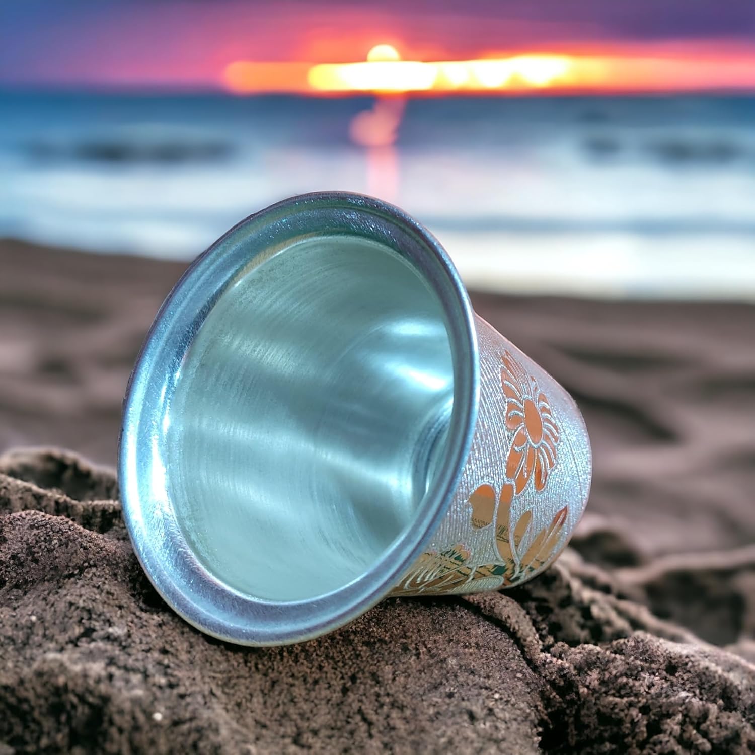 Sigaram Pure German Silver Tumbler Glass For Home Pooja Decor K4398