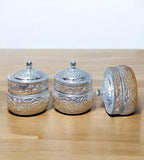 Sigaram Copper 1.5 Inch Round Meena Sindoor Kum Kum Dabbi For Home Pooja Decore k4611