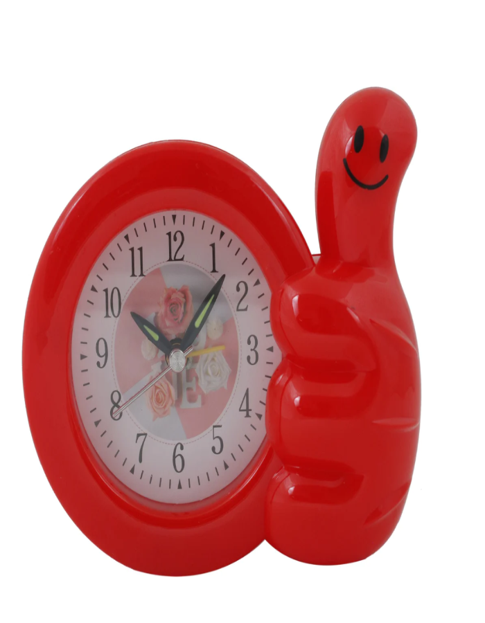 Thumps Up Red Color Alarm Clock