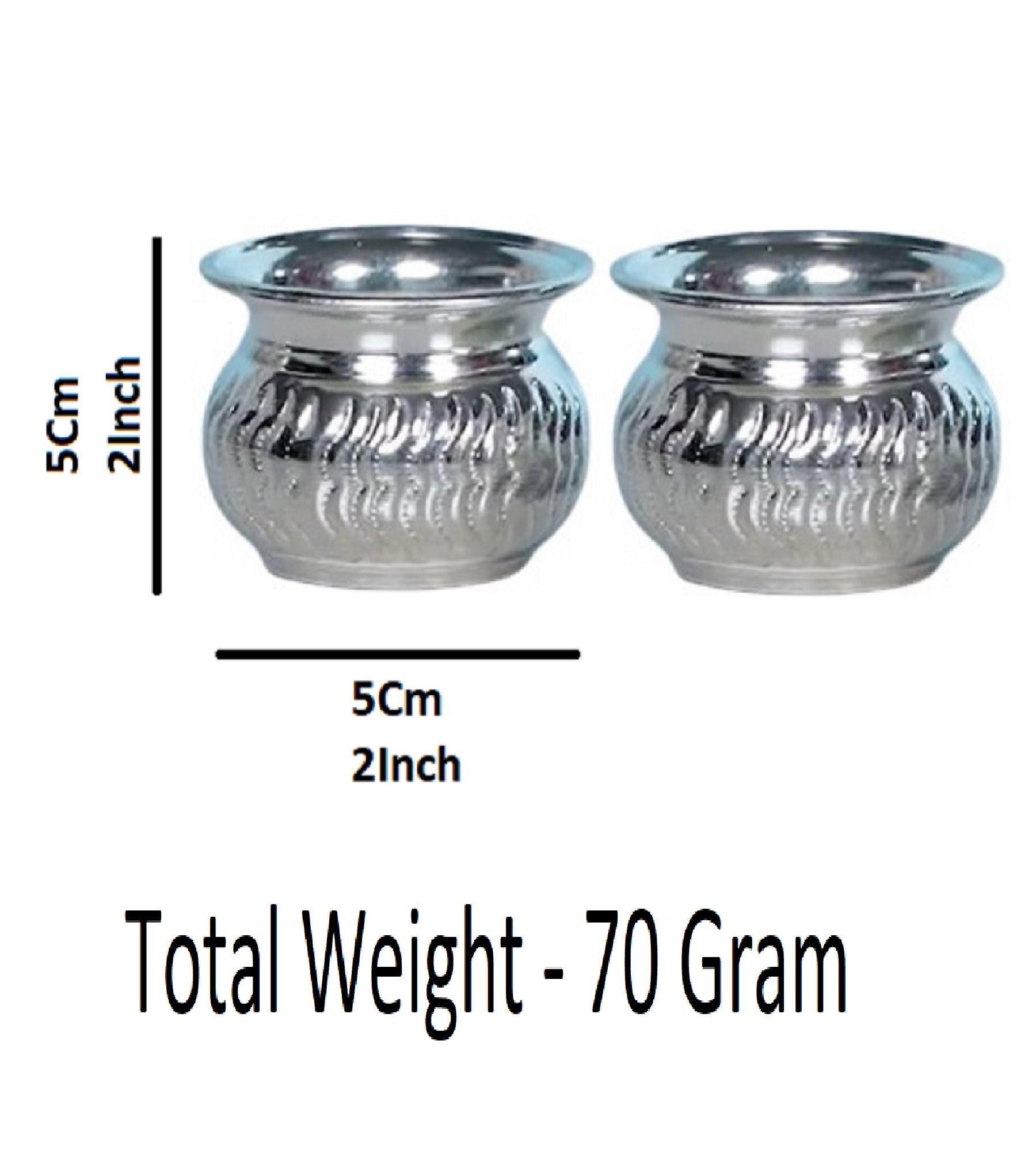 Sigaram Pure german silver kumkum cup for pooja K2522