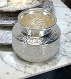 Sigaram 5.5 Inch German Silver Ashtalakshmi Kalash (Chombu) for Home Pooja Decor - Model K2559