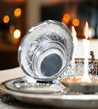 Sigaram German Silver 10X5 Inch Designed Flower Basket For Home Pooja Decor K3109