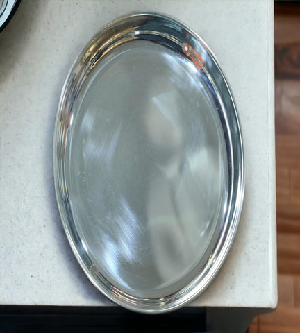 Sigaram German Silver 10 Inch Plain Plate for Home Pooja Decor K3122