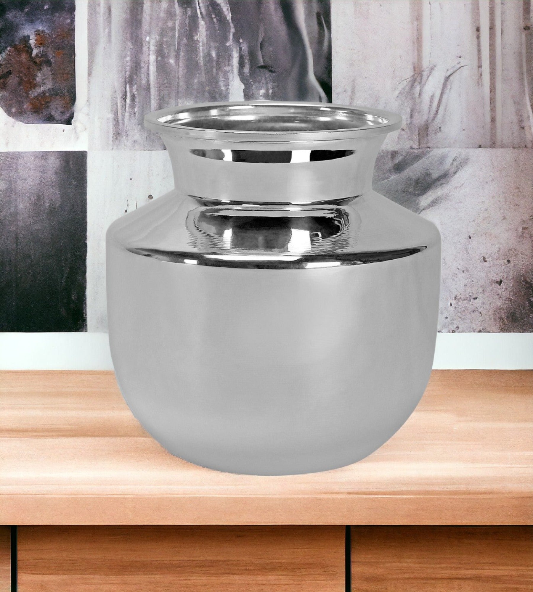 Sigaram German SIlver 4.5 Inch Plain Chambu For Home Pooja Decor K3978