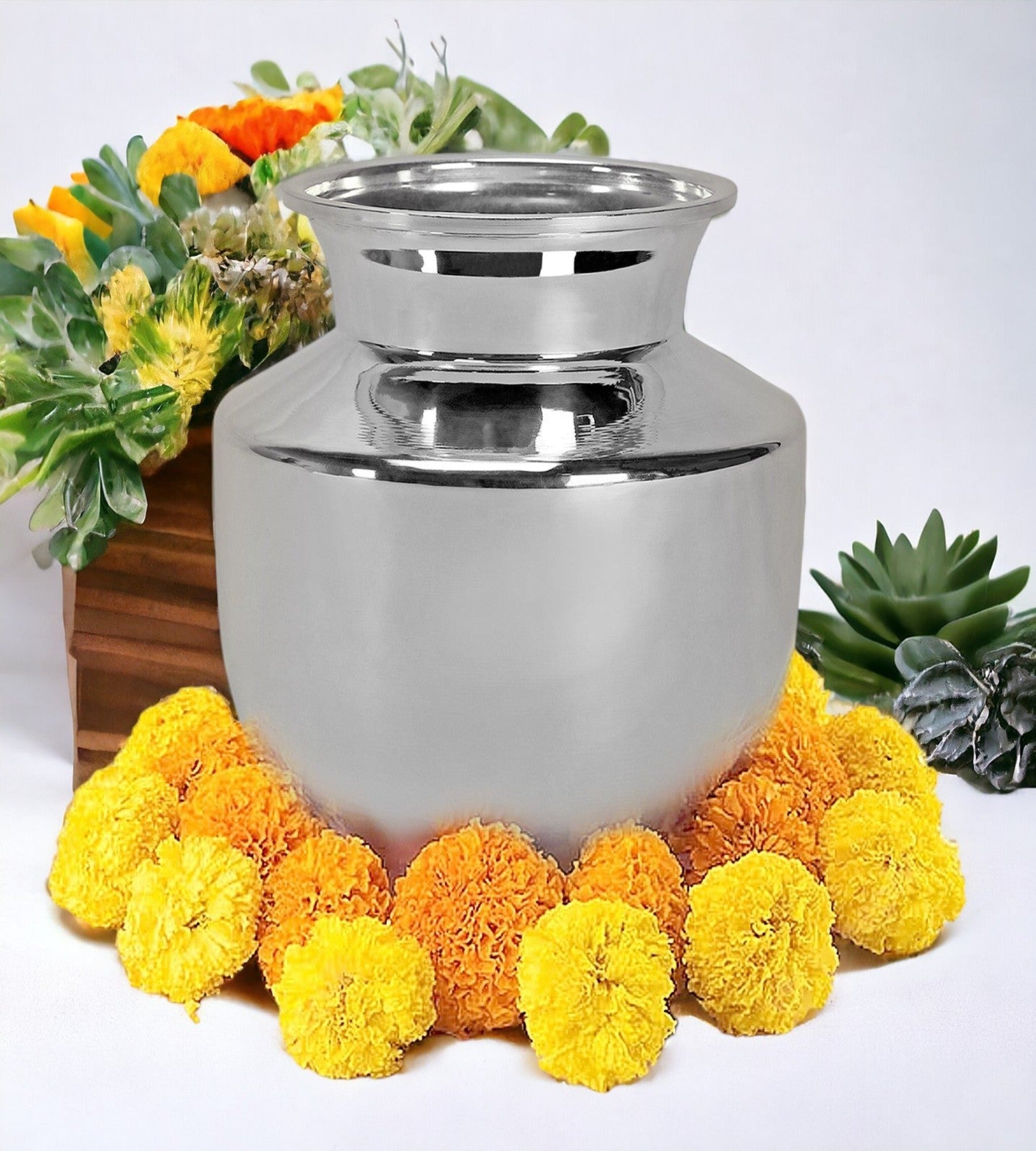 Sigaram German silver 5 Inch plain Chumbu for pooja and festival decorative K3979