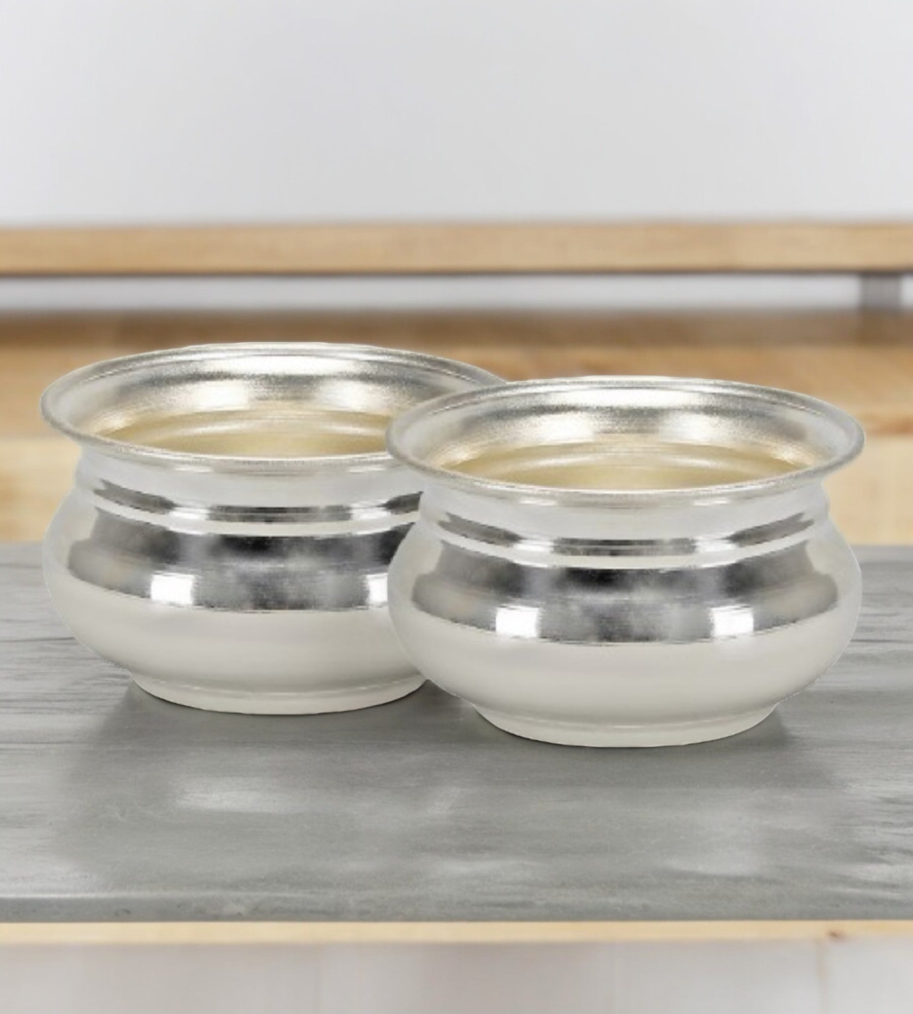 Sigaram German Silver 2 Inch kum Kum Bharani Cup For Home Pooja Decore K4424