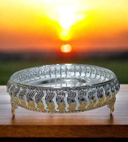 Sigaram 9 Inch Wedding Tray For Pooja Festival and Wedding Ceremany K4459