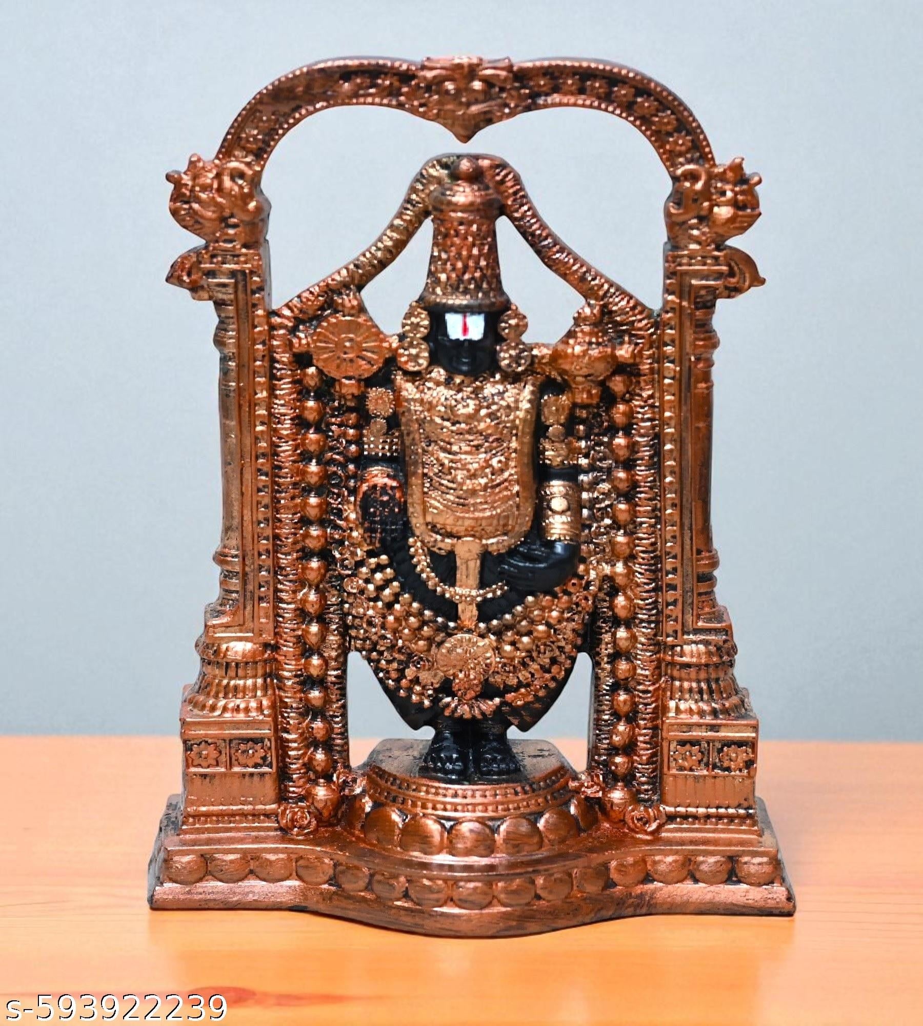 Sigaram 8 Inch Marble Balaji Statue For Home Decoretive Showpiece K4800