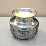 Sigaram Silver Plated 4.5 Inch Plain Flower Kalash for Home Pooja Decore K4831