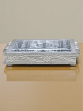 Sigaram 6x4 Inch Wooden Silver Plated Choky Tray for Wedding Return Gifts K5168