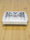 Sigaram 6x4 Inch Wooden Silver Plated Choky Tray for Wedding Return Gifts K5168