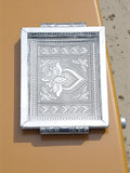 Sigaram 7x5 Inch Wooden Silver Plated Choky Tray for Wedding Return Gifts K5169
