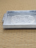 Sigaram 8x12 Inch Wooden Silver Plated Choky Tray Wedding Return Gifts & Festivals K5171