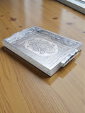 Sigaram 10x14 Inch Wooden Silver Plated Choky Tray for Wedding Return Gifts K5172