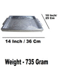 Sigaram 10x14 Inch Wooden Silver Plated Choky Tray for Wedding Return Gifts K5172