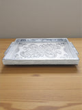 Sigaram 11x16 Inch Wooden Silver Plated Choky Tray for Wedding Return Gifts K5173