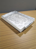 Sigaram 11x16 Inch Wooden Silver Plated Choky Tray for Wedding Return Gifts K5173