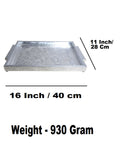 Sigaram 11x16 Inch Wooden Silver Plated Choky Tray for Wedding Return Gifts K5173