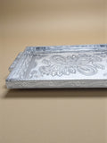 Sigaram 12x18 Inch Wooden Silver Plated Choky Tray for Wedding Return Gifts K5174
