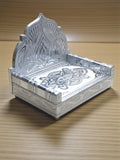 nail for Sigaram-GS-7x10I-Simhasan-Silvr-350-K5178 Sigaram 7x10 Inch Wooden Silver Plated Simhasan for Home Pooja God Idols Simhasan K5178