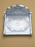 nail for Sigaram-GS-7x10I-Simhasan-Silvr-350-K5178 Sigaram 7x10 Inch Wooden Silver Plated Simhasan for Home Pooja God Idols Simhasan K5178