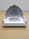 nail for Sigaram-GS-7x10I-Simhasan-Silvr-350-K5178 Sigaram 7x10 Inch Wooden Silver Plated Simhasan for Home Pooja God Idols Simhasan K5178