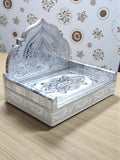 Sigaram 8x12 Inch Wooden Silver Plated Simhasan for Home & Temple Pooja God idols Simhasan K5179