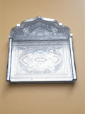 Sigaram 8x12 Inch Wooden Silver Plated Simhasan for Home & Temple Pooja God idols Simhasan K5179