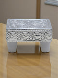 Sigaram 2x2 Inch Wooden Silver Plated Patiya/Chowki for Home & Temple Pooja Decor K5180