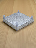 Sigaram 5x5 Inch Wooden Silver Plated Pooja Chowki / Patiya for Home Pooja Decor K5183