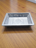 Sigaram 10x7.5 Inch Wooden Silver Plated Pooja Tray for Wedding Return Gifts K5187