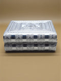 Sigaram 9x7 Inch Wooden Silver Plated Zavesi Jewelry Box for Wedding Gifts K5188