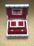 Sigaram 9x7 Inch Wooden Silver Plated Zavesi Jewelry Box for Wedding Gifts K5188