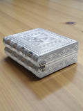 Sigaram 9x7 Inch Wooden Silver Plated Zavesi Jewelry Box for Wedding Gifts K5188