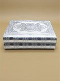 Sigaram 11x8 Inch Wooden Silver Plated Zavesi Jewelry Box for Wedding Gifts K5189