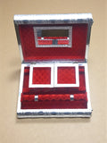 Sigaram 11x8 Inch Wooden Silver Plated Zavesi Jewelry Box for Wedding Gifts K5189