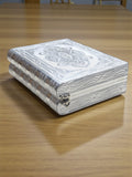 Sigaram 11x8 Inch Wooden Silver Plated Zavesi Jewelry Box for Wedding Gifts K5189