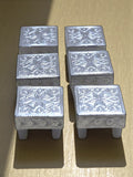 Sigaram 2x2 Inch Silver Plated Wooden Chowki/Patiya for Home & Temple Pooja Decor K5197