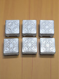 Sigaram 2x2 Inch Silver Plated Wooden Chowki/Patiya for Home & Temple Pooja Decor K5197