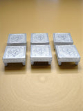 Sigaram 3x3 Inch Silver Plated Wooden Patiya/Chowki For Home & Temple Pooja Decor K5200