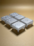 Sigaram 3x3 Inch Silver Plated Wooden Patiya/Chowki For Home & Temple Pooja Decor K5200