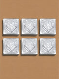 Sigaram 3x3 Inch Silver Plated Wooden Patiya/Chowki For Home & Temple Pooja Decor K5200