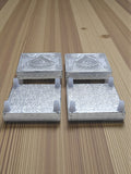 Sigaram 4x4 Inch Silver Plated Wooden Patiya/Chowki For Home & Temple Pooja Decor K5202