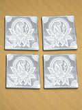 Sigaram 5x5 Inch Silver Plated Wooden Chowki/Patiya for Home & Temple Pooja Decor K5205