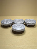 Sigaram 4x4 Inch Silver Plated Wooden Round Chowki/Patli For Home Pooja Decor K5211