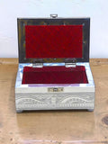 Sigaram 6x4 Inch Silver Plated Wooden Pooja Box For Home Pooja Box K5216