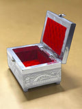 Sigaram 6x4 Inch Silver Plated Wooden Pooja Box For Home Pooja Box K5216