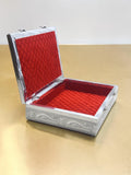 Sigaram 11x8 Inch Silver Plated Wooden Pooja Box For Home Pooja Box K5220